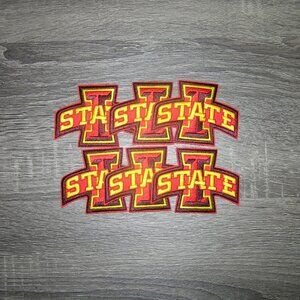 (6) Lot Iowa State Cyclones University College Embroidered Iron On Patches